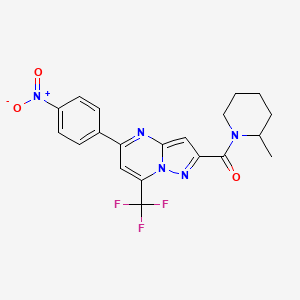 2-[(2-methyl-1-piperidinyl)carbonyl]-5-(4-nitrophenyl)-7-(trifluoromethyl)pyrazolo[1,5-a]pyrimidine