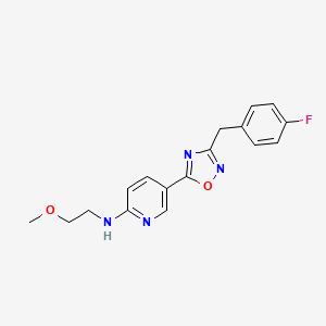 5-[3-(4-fluorobenzyl)-1,2,4-oxadiazol-5-yl]-N-(2-methoxyethyl)-2-pyridinamine