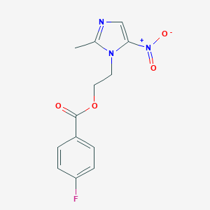 molecular formula C13H12FN3O4 B500501 2-(2-methyl-5-nitro-1H-imidazol-1-yl)ethyl 4-fluorobenzoate CAS No. 501650-03-9
