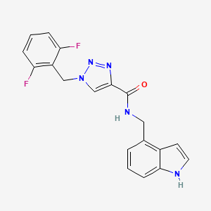1-(2,6-difluorobenzyl)-N-(1H-indol-4-ylmethyl)-1H-1,2,3-triazole-4-carboxamide