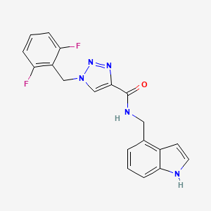 molecular formula C19H15F2N5O B5005011 1-(2,6-difluorobenzyl)-N-(1H-indol-4-ylmethyl)-1H-1,2,3-triazole-4-carboxamide 