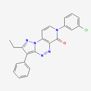 7-(3-chlorophenyl)-2-ethyl-3-phenylpyrazolo[5,1-c]pyrido[4,3-e][1,2,4]triazin-6(7H)-one