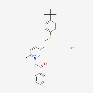 5-{2-[(4-tert-butylphenyl)thio]ethyl}-2-methyl-1-(2-oxo-2-phenylethyl)pyridinium bromide