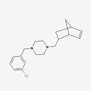 molecular formula C19H25ClN2 B5005031 1-(bicyclo[2.2.1]hept-5-en-2-ylmethyl)-4-(3-chlorobenzyl)piperazine 