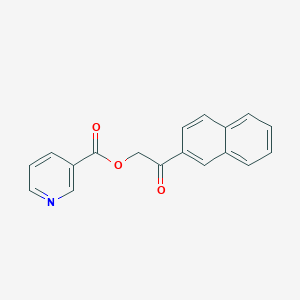 molecular formula C18H13NO3 B500505 2-(2-Naphthyl)-2-oxoethyl nicotinate 