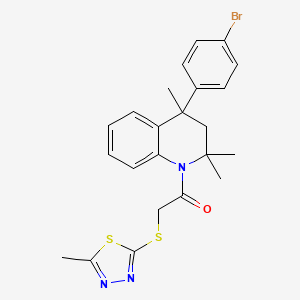 4-(4-bromophenyl)-2,2,4-trimethyl-1-{[(5-methyl-1,3,4-thiadiazol-2-yl)thio]acetyl}-1,2,3,4-tetrahydroquinoline