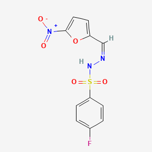 4-fluoro-N'-[(5-nitro-2-furyl)methylene]benzenesulfonohydrazide