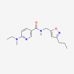 6-[ethyl(methyl)amino]-N-[(3-propyl-5-isoxazolyl)methyl]nicotinamide