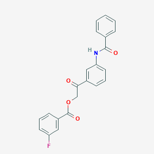 2-(3-Benzamidophenyl)-2-oxoethyl 3-fluorobenzoate