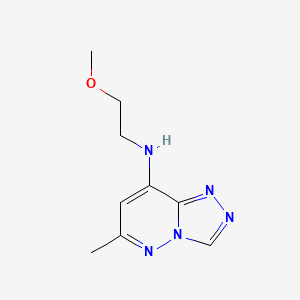 molecular formula C9H13N5O B5005114 N-(2-methoxyethyl)-6-methyl[1,2,4]triazolo[4,3-b]pyridazin-8-amine 