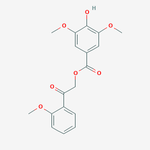 molecular formula C18H18O7 B500512 2-(2-Methoxyphenyl)-2-oxoethyl 4-hydroxy-3,5-dimethoxybenzoate 