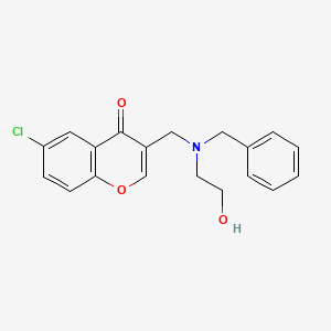 molecular formula C19H18ClNO3 B5005133 3-{[benzyl(2-hydroxyethyl)amino]methyl}-6-chloro-4H-chromen-4-one 