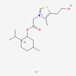 (5-Methyl-2-propan-2-ylcyclohexyl) 2-[5-(2-hydroxyethyl)-4-methyl-1,3-thiazol-3-ium-3-yl]acetate;chloride