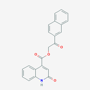 molecular formula C22H15NO4 B500515 2-(2-Naphthyl)-2-oxoethyl 2-hydroxy-4-quinolinecarboxylate CAS No. 941233-48-3