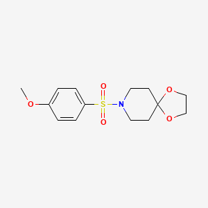 molecular formula C14H19NO5S B5005150 8-[(4-methoxyphenyl)sulfonyl]-1,4-dioxa-8-azaspiro[4.5]decane 