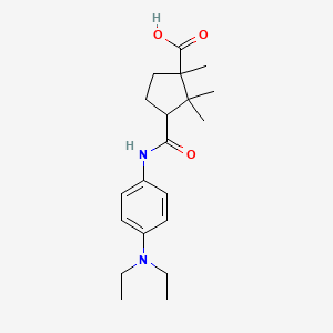 3-({[4-(diethylamino)phenyl]amino}carbonyl)-1,2,2-trimethylcyclopentanecarboxylic acid