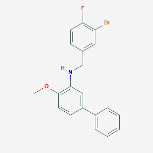 molecular formula C20H17BrFNO B5005183 (3-bromo-4-fluorobenzyl)(4-methoxy-3-biphenylyl)amine 