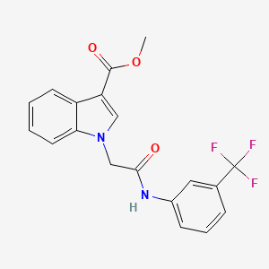 molecular formula C19H15F3N2O3 B5005205 methyl 1-(2-oxo-2-{[3-(trifluoromethyl)phenyl]amino}ethyl)-1H-indole-3-carboxylate 