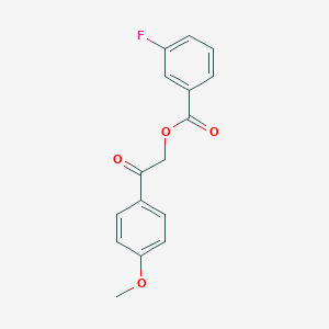 2-(4-Methoxyphenyl)-2-oxoethyl 3-fluorobenzoate