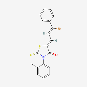 5-(3-bromo-3-phenyl-2-propen-1-ylidene)-3-(2-methylphenyl)-2-thioxo-1,3-thiazolidin-4-one