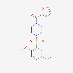 molecular formula C19H24N2O5S B500524 1-(2-Furoyl)-4-[(5-isopropyl-2-methoxyphenyl)sulfonyl]piperazine CAS No. 915891-26-8