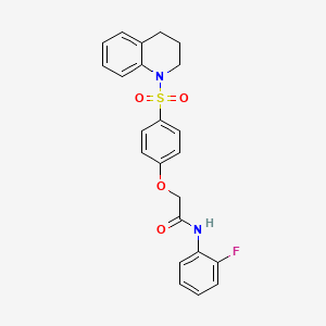 2-[4-(3,4-dihydro-1(2H)-quinolinylsulfonyl)phenoxy]-N-(2-fluorophenyl)acetamide