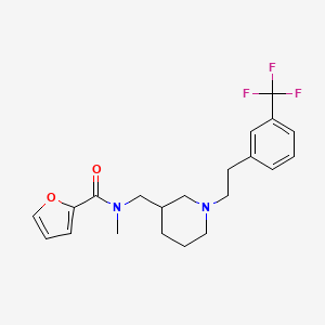 molecular formula C21H25F3N2O2 B5005281 N-methyl-N-[(1-{2-[3-(trifluoromethyl)phenyl]ethyl}-3-piperidinyl)methyl]-2-furamide 