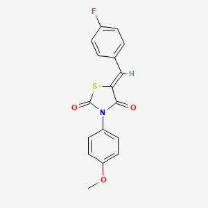 molecular formula C17H12FNO3S B5005287 5-(4-fluorobenzylidene)-3-(4-methoxyphenyl)-1,3-thiazolidine-2,4-dione 