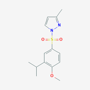 2-isopropyl-4-[(3-methyl-1H-pyrazol-1-yl)sulfonyl]phenyl methyl ether