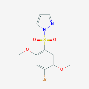 1-((4-bromo-2,5-dimethoxyphenyl)sulfonyl)-1H-pyrazole