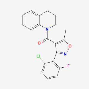 [3-(2-chloro-6-fluorophenyl)-5-methyl-4-isoxazolyl][3,4-dihydro-1(2H)-quinolinyl]methanone