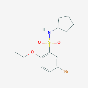 molecular formula C13H18BrNO3S B500540 5-bromo-N-cyclopentyl-2-ethoxybenzenesulfonamide CAS No. 852958-66-8