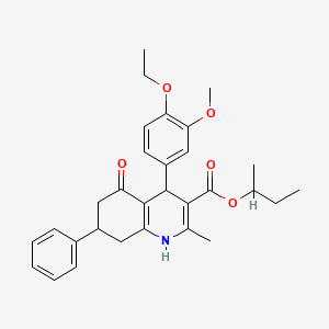 molecular formula C30H35NO5 B5005411 sec-butyl 4-(4-ethoxy-3-methoxyphenyl)-2-methyl-5-oxo-7-phenyl-1,4,5,6,7,8-hexahydro-3-quinolinecarboxylate 