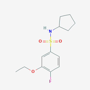 N-cyclopentyl-3-ethoxy-4-fluorobenzenesulfonamide