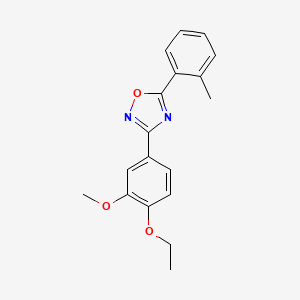 3-(4-ethoxy-3-methoxyphenyl)-5-(2-methylphenyl)-1,2,4-oxadiazole