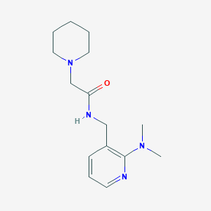 molecular formula C15H24N4O B5005462 N-[[2-(dimethylamino)pyridin-3-yl]methyl]-2-piperidin-1-ylacetamide 