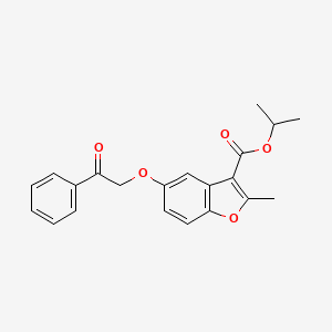 molecular formula C21H20O5 B5005476 isopropyl 2-methyl-5-(2-oxo-2-phenylethoxy)-1-benzofuran-3-carboxylate 