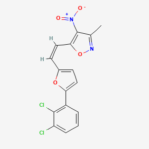 molecular formula C16H10Cl2N2O4 B5005484 5-{2-[5-(2,3-dichlorophenyl)-2-furyl]vinyl}-3-methyl-4-nitroisoxazole 