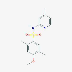 molecular formula C15H18N2O3S B500553 4-methoxy-2,5-dimethyl-N-(4-methyl-2-pyridinyl)benzenesulfonamide CAS No. 915911-29-4
