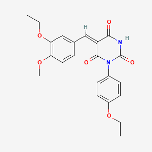 (5Z)-5-[(3-ethoxy-4-methoxyphenyl)methylidene]-1-(4-ethoxyphenyl)-1,3-diazinane-2,4,6-trione