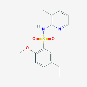 molecular formula C15H18N2O3S B500554 5-ethyl-2-methoxy-N-(3-methyl-2-pyridinyl)benzenesulfonamide CAS No. 915929-29-2
