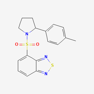 molecular formula C17H17N3O2S2 B5005548 4-{[2-(4-methylphenyl)-1-pyrrolidinyl]sulfonyl}-2,1,3-benzothiadiazole 