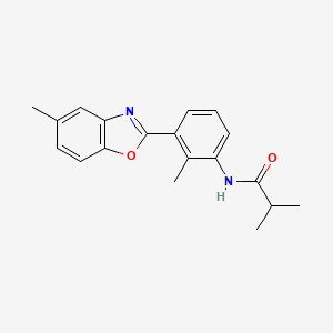 molecular formula C19H20N2O2 B5005553 2-methyl-N-[2-methyl-3-(5-methyl-1,3-benzoxazol-2-yl)phenyl]propanamide 