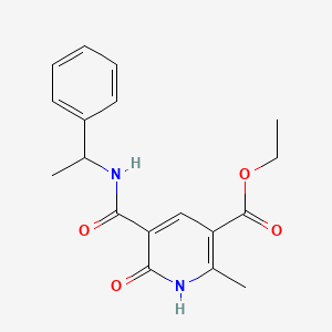 ethyl 2-methyl-6-oxo-5-{[(1-phenylethyl)amino]carbonyl}-1,6-dihydro-3-pyridinecarboxylate