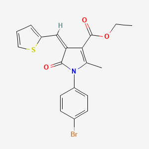 ethyl 1-(4-bromophenyl)-2-methyl-5-oxo-4-(2-thienylmethylene)-4,5-dihydro-1H-pyrrole-3-carboxylate