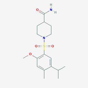 1-((5-Isopropyl-2-methoxy-4-methylphenyl)sulfonyl)piperidine-4-carboxamide