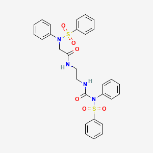 2-[N-(benzenesulfonyl)anilino]-N-[2-[[benzenesulfonyl(phenyl)carbamoyl]amino]ethyl]acetamide