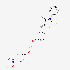 5-{3-[2-(4-nitrophenoxy)ethoxy]benzylidene}-3-phenyl-2-thioxo-1,3-thiazolidin-4-one