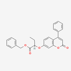 benzyl 2-[(2-oxo-4-phenyl-2H-chromen-7-yl)oxy]butanoate