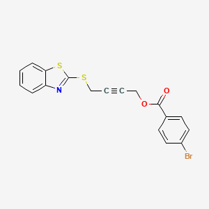 4-(1,3-benzothiazol-2-ylthio)-2-butyn-1-yl 4-bromobenzoate